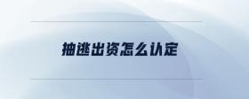 抽逃出資怎么認定