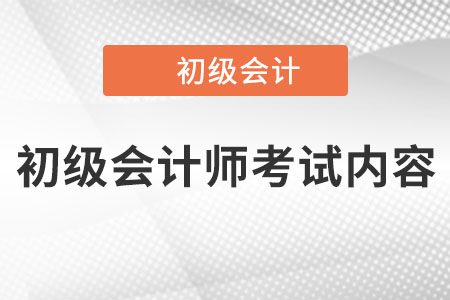 初級會計(jì)師考試內(nèi)容是什么？你知道嗎？