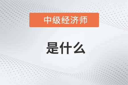 經(jīng)濟(jì)師考試中級(jí)是什么