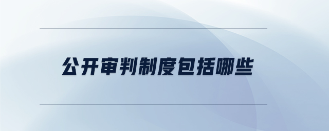公開審判制度包括哪些