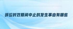 訴訟時效期間中止的發(fā)生事由有哪些