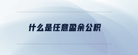 什么是任意盈余公積