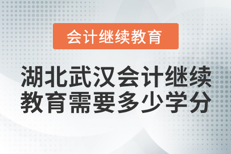 湖北武漢會(huì)計(jì)繼續(xù)教育需要多少學(xué)分？