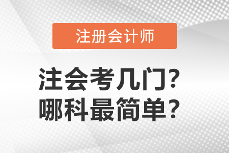 注冊會計(jì)師考幾門？哪科最簡單？