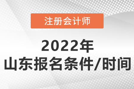 2022年山東省德州注冊會計師報考條件和時間
