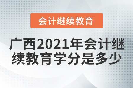 廣西2021年會(huì)計(jì)繼續(xù)教育學(xué)分是多少？