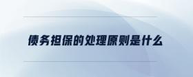 債務(wù)擔(dān)保的處理原則是什么