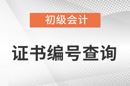 初級會計證書編號是哪個網(wǎng)址查詢？