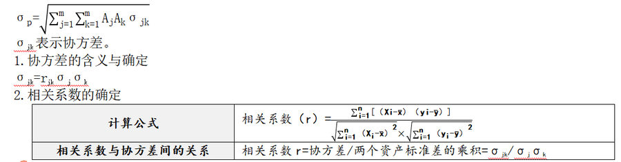 投資組合的風(fēng)險計量
