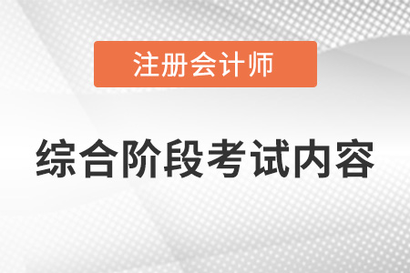 注會綜合階段考試考什么內(nèi)容？