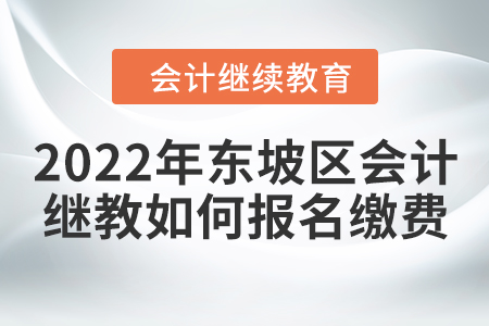 2022年?yáng)|坡區(qū)會(huì)計(jì)繼續(xù)教育如何報(bào)名繳費(fèi)？