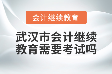 武漢市會計繼續(xù)教育需要考試嗎？