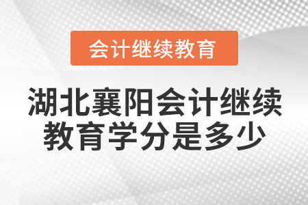 湖北襄陽會計繼續(xù)教育學(xué)分是多少？