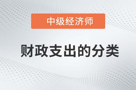 財(cái)政支出的分類_2022中級(jí)經(jīng)濟(jì)師財(cái)稅備考知識(shí)點(diǎn)