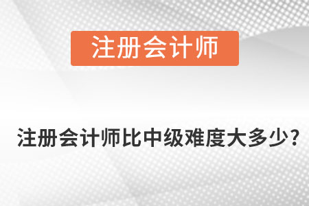 注冊會計(jì)師比中級難度大多少?