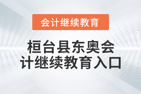 桓臺縣東奧會計(jì)繼續(xù)教育入口