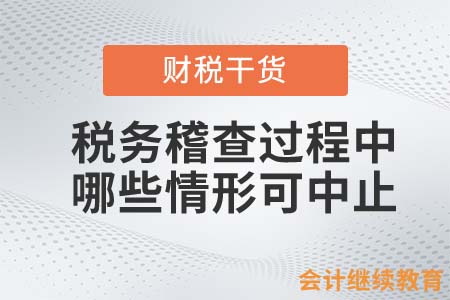稅務稽查執(zhí)行過程中，哪些情形可中止執(zhí)行？