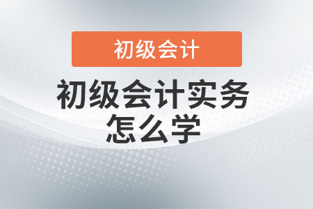 初級會計實務(wù)怎么學？