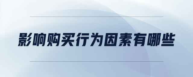 影響購(gòu)買(mǎi)行為因素有哪些