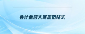 會(huì)計(jì)金額大寫(xiě)規(guī)范格式