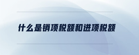 什么是銷項稅額和進項稅額