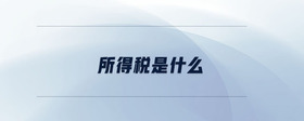 所得稅是什么