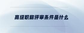 高級(jí)職稱(chēng)評(píng)審條件是什么