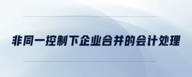 非同一控制下企業(yè)合并的會(huì)計(jì)處理