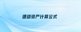 速動(dòng)資產(chǎn)計(jì)算公式