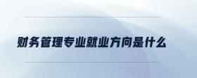 財(cái)務(wù)管理專業(yè)就業(yè)方向是什么