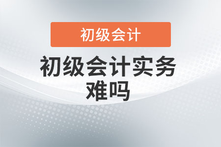 初級(jí)會(huì)計(jì)實(shí)務(wù)難嗎？