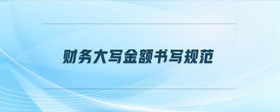 財(cái)務(wù)大寫金額書寫規(guī)范