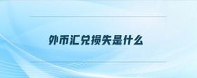 外幣匯兌損失是什么