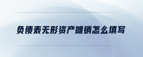 負(fù)債表無(wú)形資產(chǎn)攤銷(xiāo)怎么填寫(xiě)