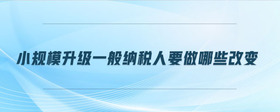 小規(guī)模升級一般納稅人要做哪些改變