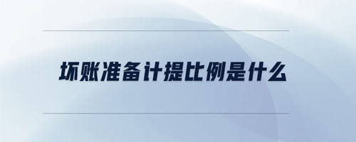 壞賬準(zhǔn)備計(jì)提比例是什么