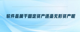 軟件是屬于固定資產(chǎn)還是無形資產(chǎn)呢