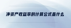 凈資產(chǎn)收益率的計(jì)算公式是什么