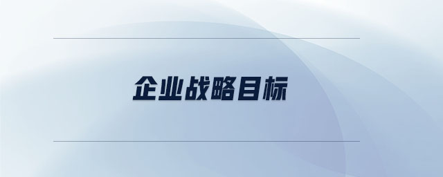 企業(yè)戰(zhàn)略目標(biāo)