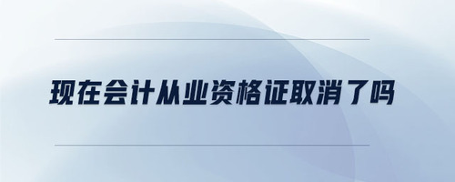 現(xiàn)在會(huì)計(jì)從業(yè)資格證取消了嗎