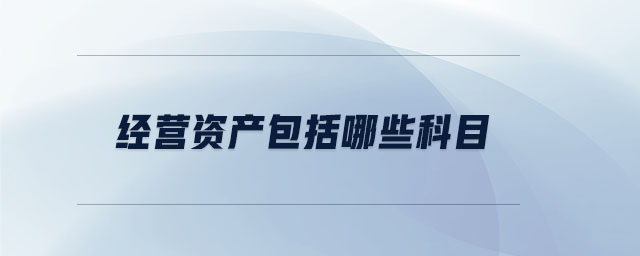 經(jīng)營資產(chǎn)包括哪些科目