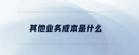 其他業(yè)務(wù)成本是什么