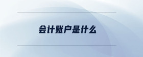 會(huì)計(jì)賬戶(hù)是什么