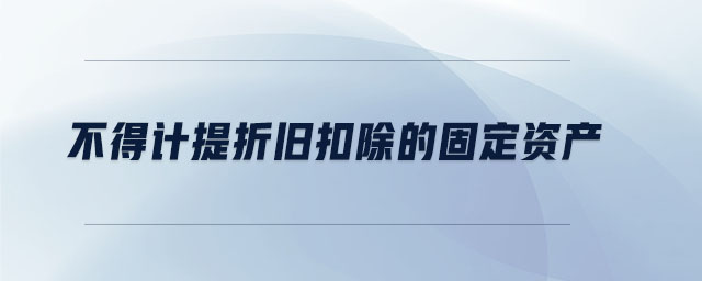 不得計(jì)提折舊扣除的固定資產(chǎn)