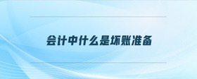 會(huì)計(jì)中什么是壞賬準(zhǔn)備