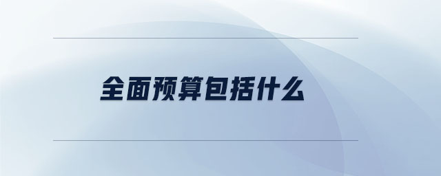 全面預算包括什么