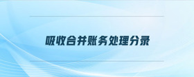 吸收合并賬務(wù)處理分錄