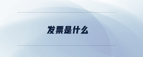 發(fā)票是什么