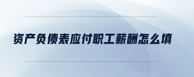 資產(chǎn)負債表應(yīng)付職工薪酬怎么填