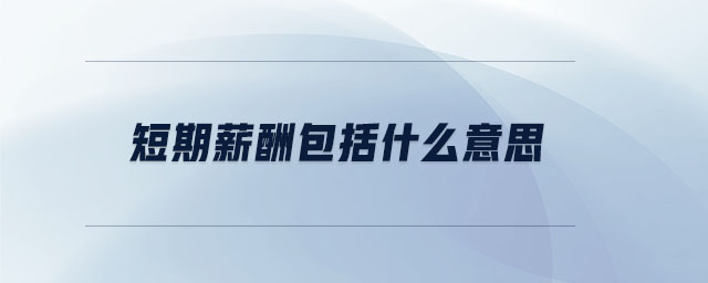 短期薪酬包括什么意思